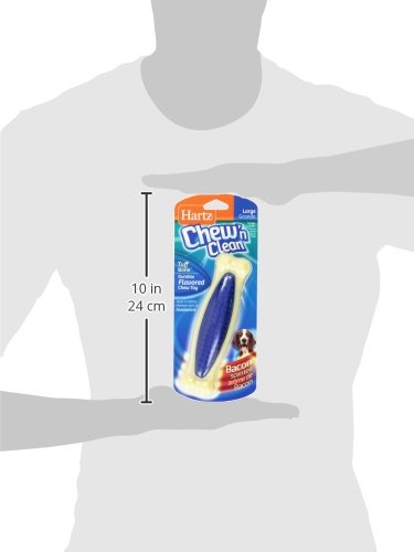 Hartz Chew 'n Clean Bacon Scented Dental Dog Bone Chew Toy - Large