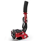 Bxzzuis PS4/PS5/PC 兼用 USB ハンドブレーキ 高精度ホールセンサー CNC 切削アルミ製 プラグ プレイ ドライバ不要 レーシングシミュレーター 対応ロジテックハンドル(レッド)