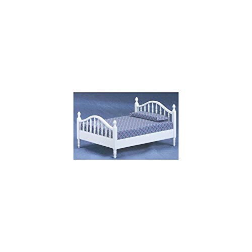 Dollhouse Miniature Classic White Double Bed