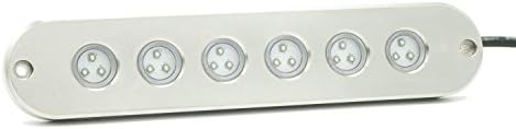 MoonSpect Marine Boat Underwater LED Light 9~32VDC 90W Boat Drain Plug Light with Waterproof Connector for Fishing Swimming Diving, IP68