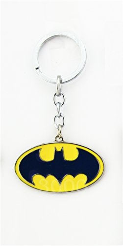 Captain America Batman Spiderman Superman Transformers Logo Metal Classic Keychain Key Chain Keyring (Batman Yellow)