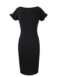 VFSHOW vestido de fiesta de cóctel para mujer con mangas de volantes