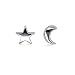 HANFLY Tiny Moon and Star 925 Sterling Silver Stud Earring Star Earring primary