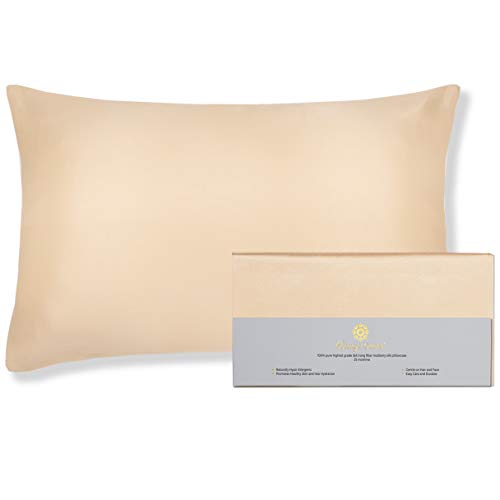 BEAUTY OF ORIENT 25 Momme, 100 Pure Mulberry Silk Pillowcase for