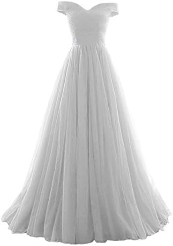 Women's A-line Tulle Prom Formal Evening Homecoming Dress Ball Gown