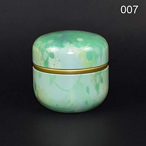 Symboat Tea Caddy Tea Tin Multifunction Chinese Style Tea Caddies Round Metal Tea Box Jar