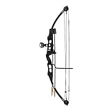 SAS Sergeant 55 Lb 29'' Compound Bow Package with 3-Pin Sight, Arrow Rest, Quiver, Arrows, Arm Guard and Finger Tab