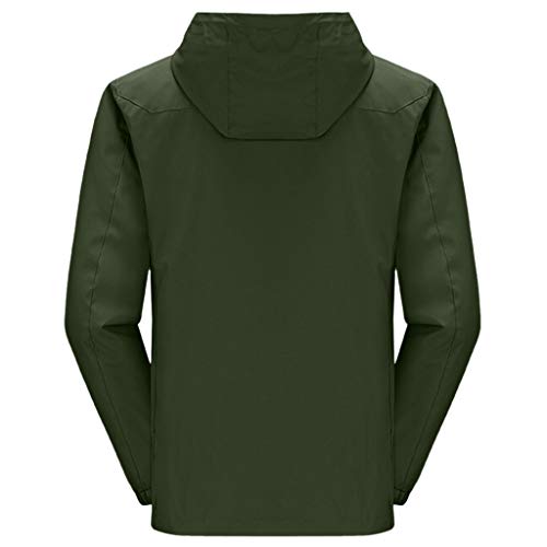 WUYIMC Mountaineering Suit Coat, Men's Hooded Outdoor Hiking Windbreaker Fast Drying Sportswear Jacket