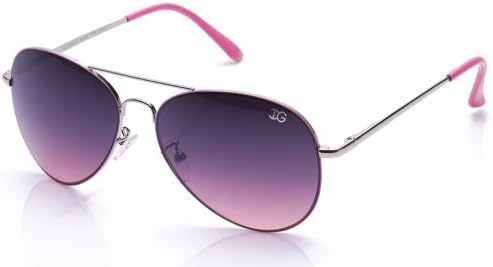 IG Metal Fashion Aviator Style Neon Colors Classic Metal Frame Sunglasses in Pink/Silver