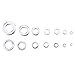 Glarks 410-Pieces M2 / 3/4 / 5/6 / 8/10 Stainless Steel Lock and Flat Washers Assortment Kit