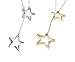 Freena Design Women's Stars Lariat Necklace Silver