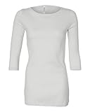 Bella Women's Gwen 3/4 Sleeve Boatneck Jersey Scoop Neck T-shirt