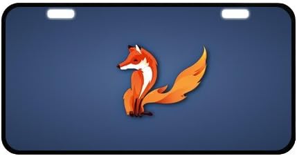 Personalized Car Tag Fuuny Fox Metal License Plate for Car 11.8" X 6.1"