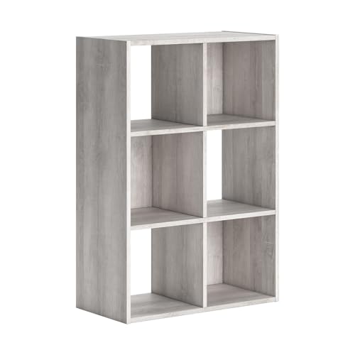 Signature Design by Ashley Paxberry Coastal 6 Cube Storage Organizer or Bookcas…