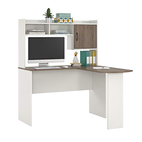 Mainstays LShaped Desk with Hutch, Multiple Colors (LShaped Desk with