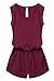 ACEVOG Women Clubwear Crew Neck Playsuit Party Jumpsuit Romper Trousers Wine Red S