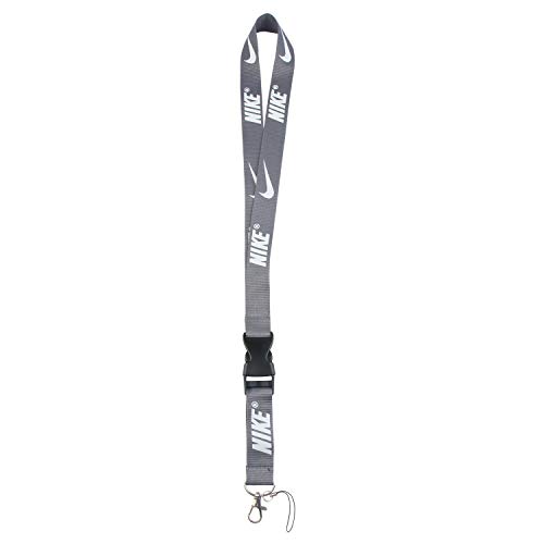 Lanyard Keychain Holder Keychain Key Chain Black Lanyard Clip with Webbing Strap (Gray)