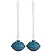 Kleen Freak 3001900 Antibacterial Toilet Germ Guard-2 Pack of Plungers, Blue/White