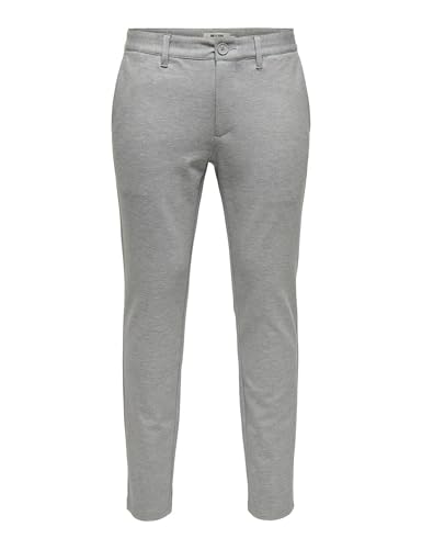 ONLY & SONS Onsmark Slim Tap Ditsy 2912 Pant Noos, Castor Gray, 34W x 34L Uomo