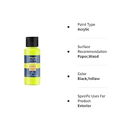 Artecho Glow in the Dark Paint, Neon Yellow 59ml