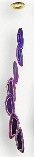 Squire Boone Large Agate Slice Wind Chime - Purple