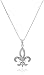 10k White Gold and Diamond Fleur-de-Lis Pendant Necklace 1/10 cttw, 18