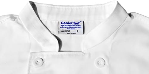 GenieChef Men's Short Sleeve Classic Chef Coat