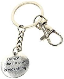 Dance Like No One Is Watching Keychain, Custom Keychain, Custom Key Ring, Dance Keychain, Dance Jewelry, Ballet Keychain, Dance Teacher Gift