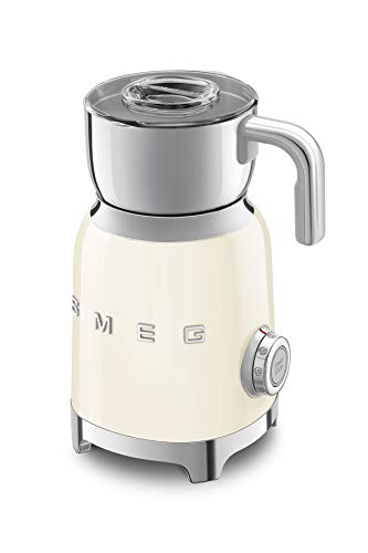 Smeg Mff01Creu Mousseur À Lait Électrique, Inox, Ivoire
