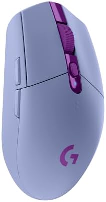 Logitech G305 LIGHTSPEED Wireless Gaming Mouse, Hero 12K Sensor, 12,000 DPI, Lightweight, 6 Programmable Buttons, 250h Battery Life, On-Board Memory, PC/Mac - Lilac