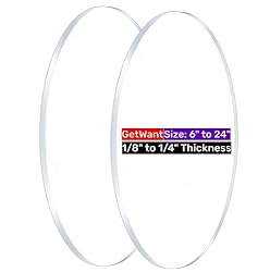 GetWant Clear Plexiglass 8" Round Acrylic Sheet