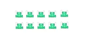PBROS 10 Pieces 30 Amp Car & Bike Low Profile Micro Mini Blade Fuse Small Fuses (30 Amp)