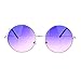 SA106 Hippie Retro Groovy Gradient Oversize Circle Lens Round Sunglasses Gradient Purple
