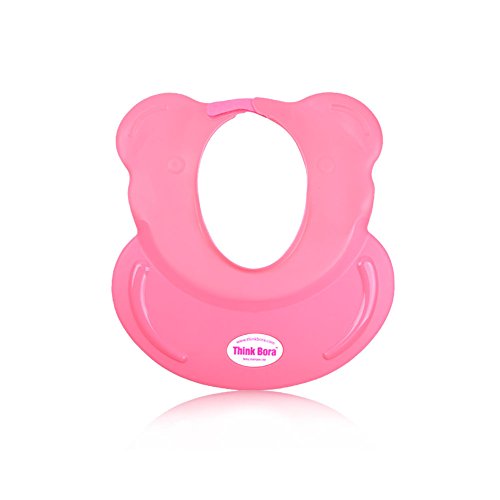 LvDD Kids Baby Bath Shower Cap Hat, Soft Comfortable Adjustable Wash Hair Shield Hat Visor for Babies Children, Silicone Protect Soft Cap Hat MultiColor, Pink