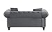 Divano Roma Furniture Classic Modern Scroll Arm Velvet Chesterfield Love Seat Sofa (Grey)