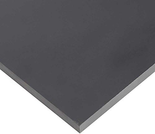 Online Plastic Supply PVC Type 1 Sheet, 1/4" x 12" x 48" (Gray)