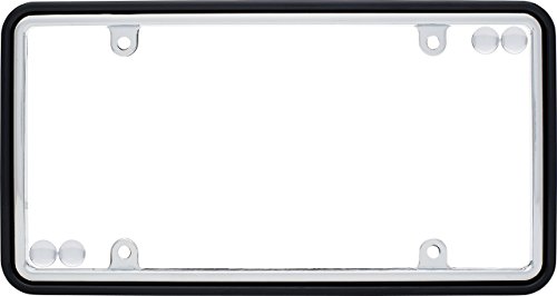 image for Cruiser Accessories 63350 Two Tone License Plate Frame, Chrome/Black w