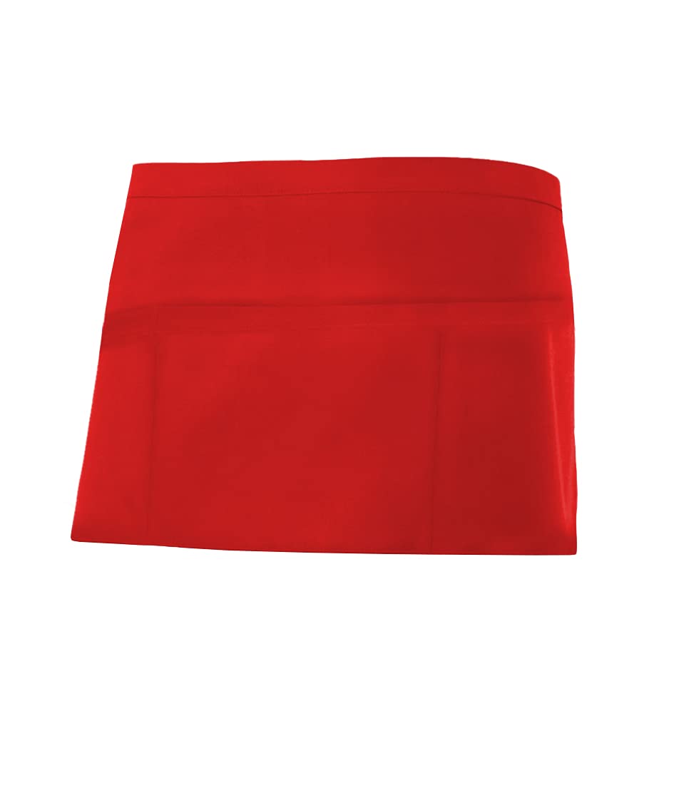 VELILLA Delantal Corto Comandero Short Cooking Apron, Red Coral, One Size