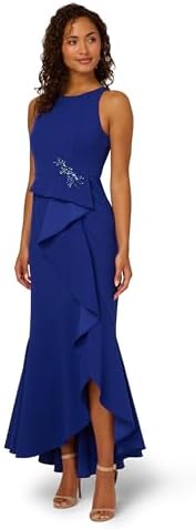 jessica simpson blue halter dress Jessica Simpson Blue Geometric Print Halter Maxi Dress Womens Size Small