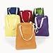 Canvas Bright Tote Bags (12 Pack) 10" X 1 Ft. With 9" Nylon Handles.
