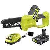 ONEAND 18V 6 in. Cordless Battery Compact Pruning MINI Chainsaw with 2.0 AH Battery and C
