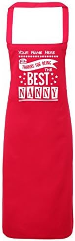 Unique PERSONALISED (Insert Custom Name Here) Thanks for Being the Best Nanny Apron kitchen cooking painting DIY onesize adult
