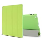 BESDATA Ultra Thin Magnetic Smart Cover [Auto Wake/Sleep Function] & Translucent Back Case for Apple iPad 2 / iPad 3 / iPad 4 + Screen Protector + Cleaning Cloth + Stylus (Green)
