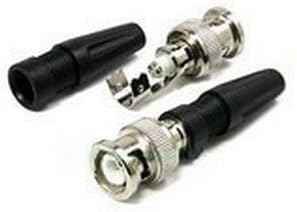 BW® 10pcs RG59 BNC Male Plug Pin Solderless Straight Angle Connector for CCTV Cameras, Black - Image 3