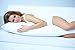 Comfort Crazy Body Pillow Case, 100% Cotton, 400 Thread Count Cover for 20x54 Body Pillow, White