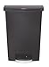 Rubbermaid Commercial Products Streamline Slim Step-On Plastic Trash Garbage Can, 24 Gallon, Black, Hands-Free Garbage Can for Medical Waste in Hospitals/Lab/Emergency/Patient Rooms