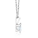 0.72 Ct Oval Shape Sky Blue Aquamarine Sterling Silver Pendant Necklace, 18