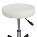 F2C Leather Adjustable Bar Stools Swivel Chairs Facial Massage Spa Salon Stool with Wheels White/Black (White)