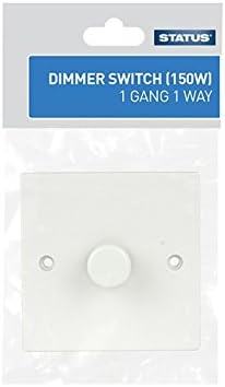 STATUS Single Dimmer LED Light Switch, White