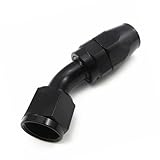 10 AN AN10 -10AN 45 DEGREE SWIVEL HOSE END FITTING ADAPTOR Black Aluminum